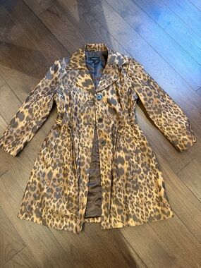 Siena Leopard Print Trench Coat - Women’s Large - C31-005